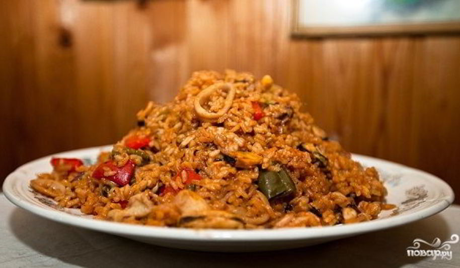 Рецепт паэлья в казане