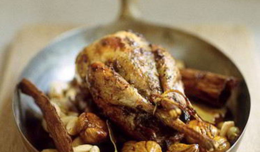 Рецепт перепелка с каштанами и иранским пловом