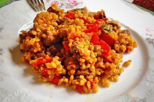 Плов из булгура с индейкой