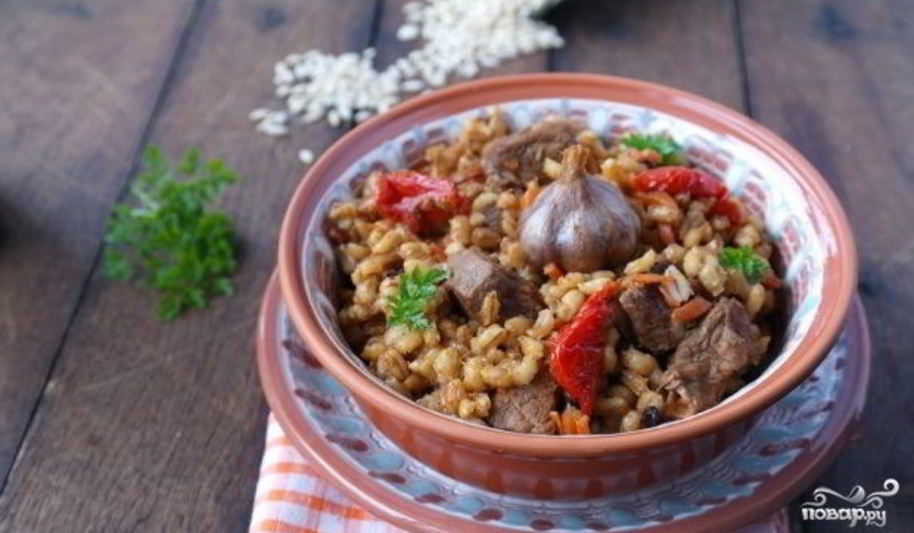 Рецепт плов из перловки с курицей