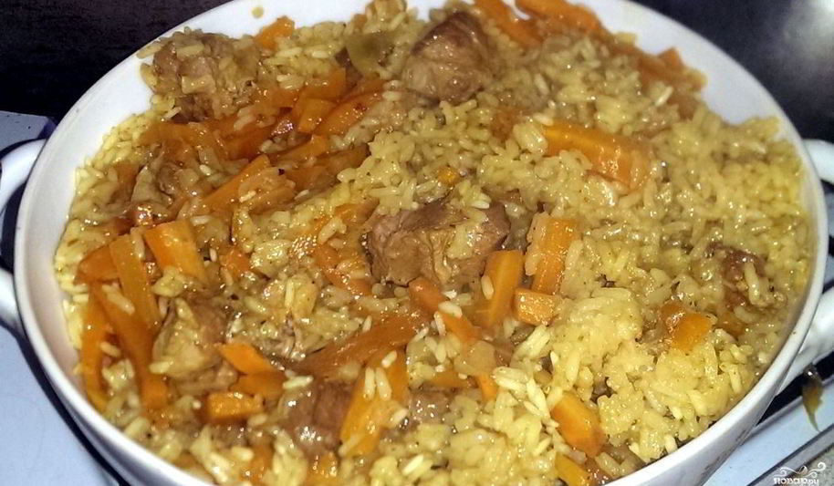 Рецепт плов из свинины в утятнице
