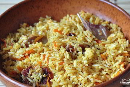 Плов из телятины в мультиварке