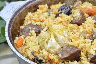 Плов на костре со свининой