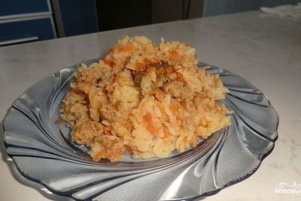 Плов с фаршем в мультиварке