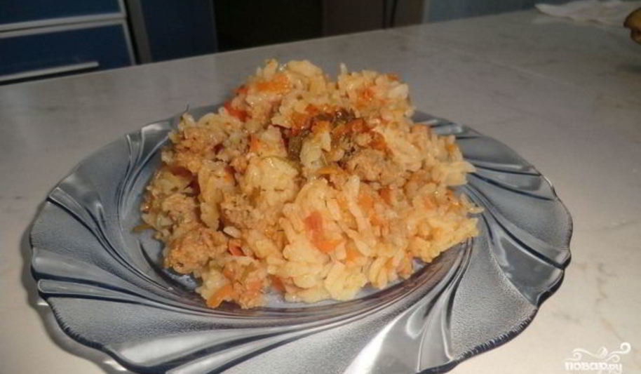 Рецепт плов с фаршем в мультиварке