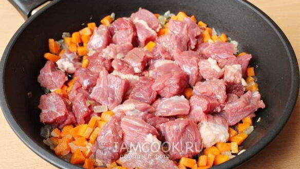 ШАГ 5. плов с говядиной на сковороде