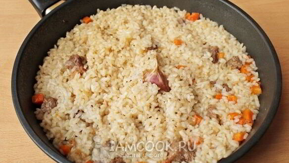 ШАГ 9. плов с говядиной на сковороде
