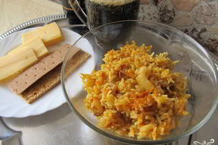 Плов с кальмарами в мультиварке