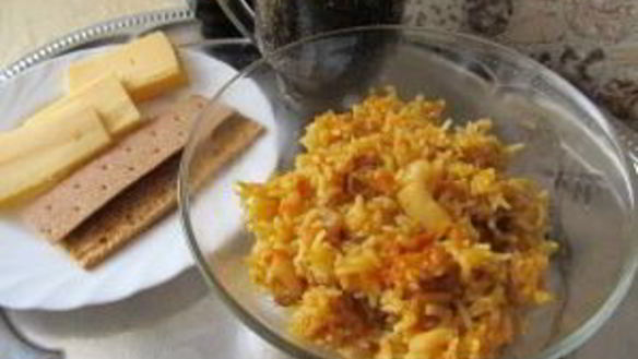 ШАГ 10. плов с кальмарами в мультиварке