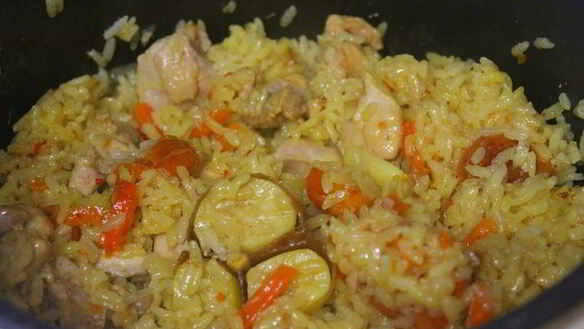 ШАГ 9. плов с курицей и курагой в мультиварке