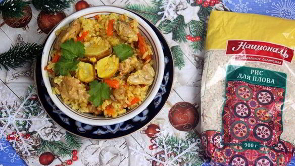 ШАГ 10. плов с курицей и курагой в мультиварке