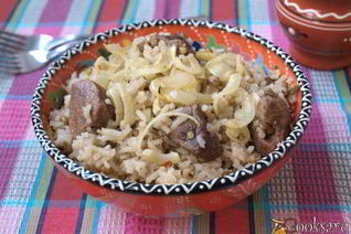 Плов с машем и телятиной