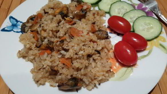 ШАГ 9. плов с мидиями