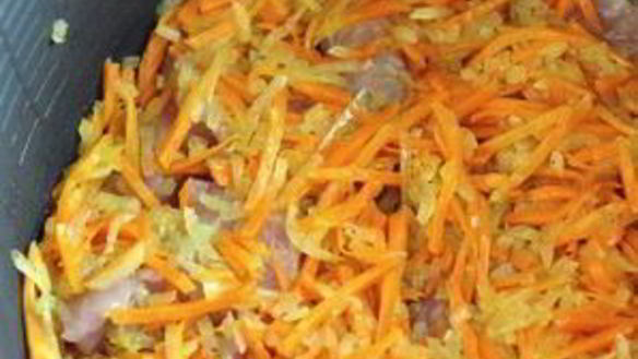 ШАГ 6. плов с мясом в мультиварке