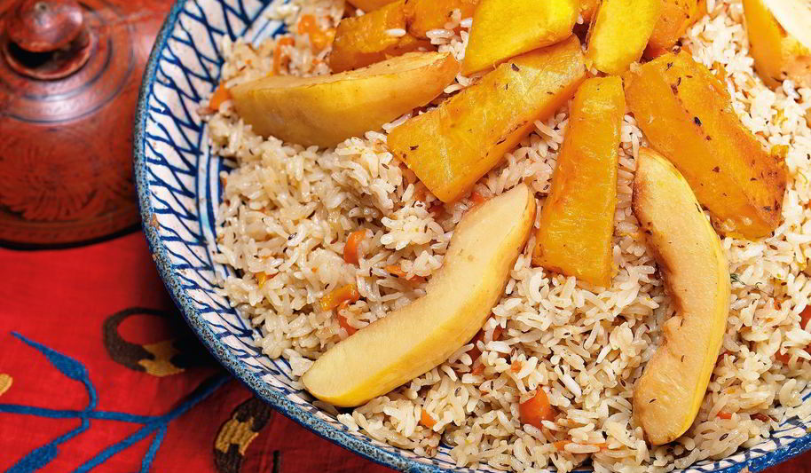 Рецепт плов с тыквой и айвой