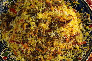 Плов с вешенками