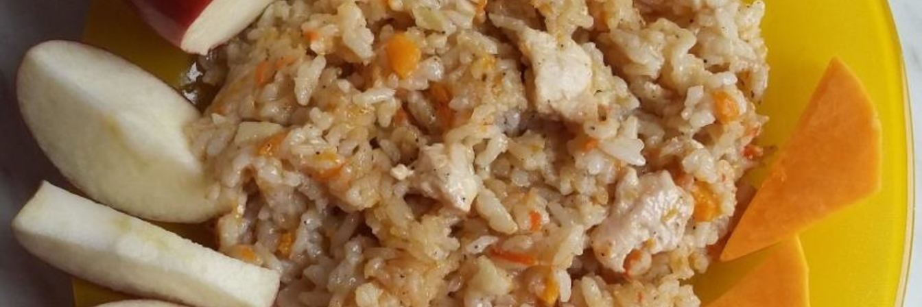 Плов с яблоками и тыквой