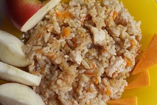 Плов с яблоками и тыквой