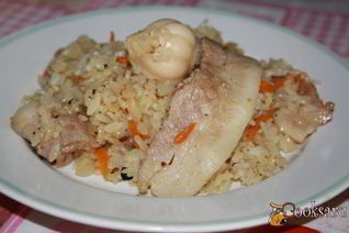 Плов со свиным беконом