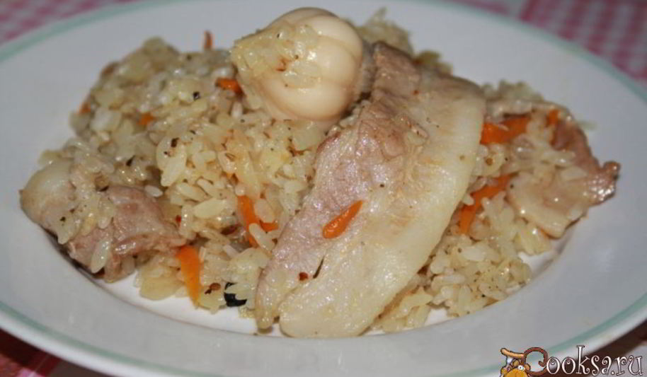 Рецепт плов со свиным беконом