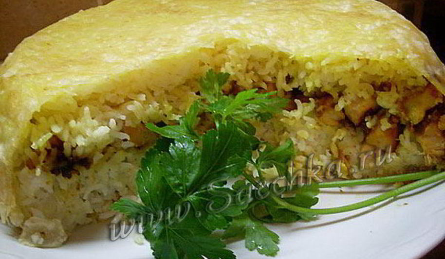 Рецепт плова в лавашего