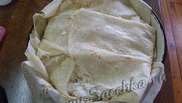 ШАГ 5. плов в лаваше