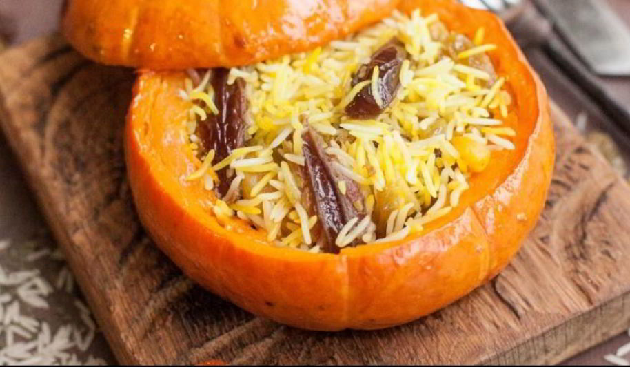 Рецепт плов в тыкве с сухофруктами