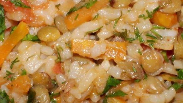 ШАГ 5. полезный плов с чечевицей