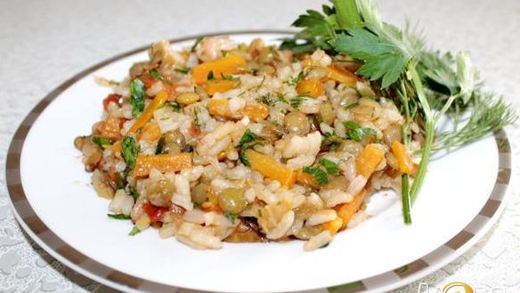 ШАГ 6. полезный плов с чечевицей