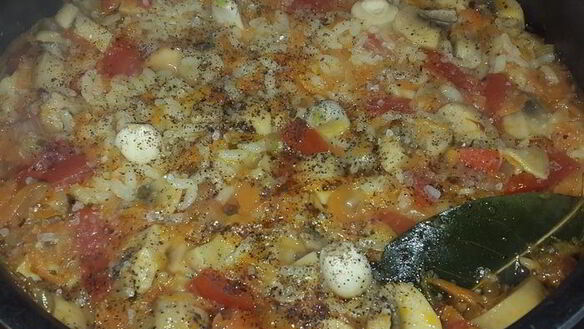 ШАГ 3. постный плов с грибами