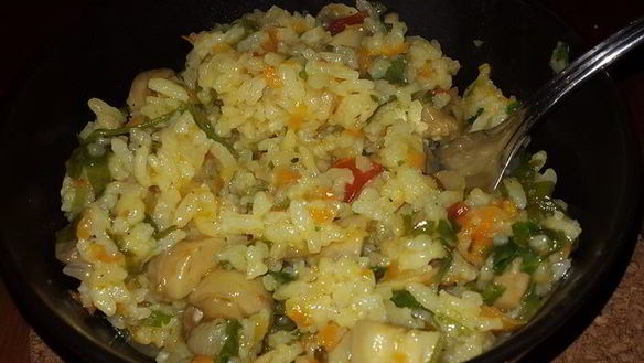 ШАГ 5. постный плов с грибами