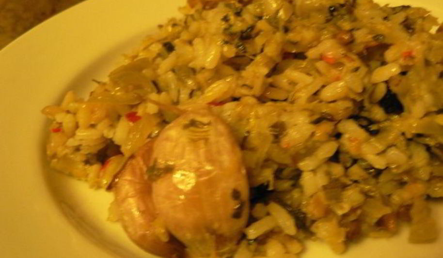 Рецепт постный зеленый плов