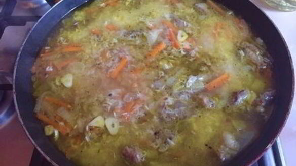 ШАГ 15. пряный плов с орехами