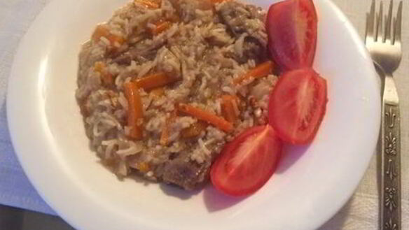 ШАГ 19. пряный плов с орехами