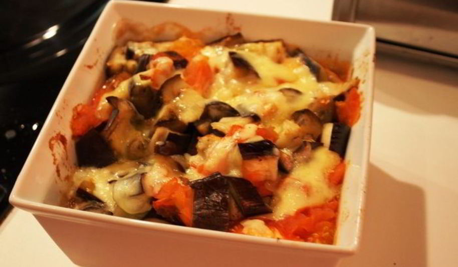 Рецепт простой теплый гарнир из баклажанов