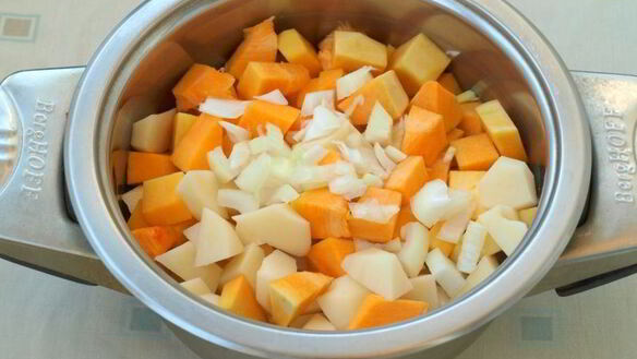 ШАГ 3. пюре из тыквы и картофеля