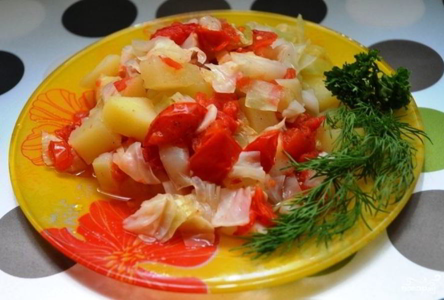 Диетическое овощное рагу в мультиварке