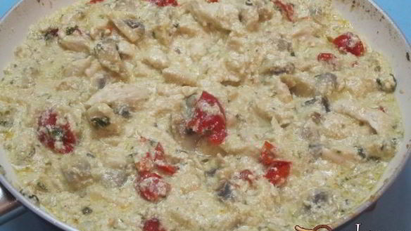 ШАГ 9. фрикасе из курицы с грибами