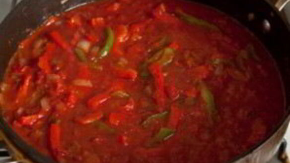 ШАГ 3. фрикасе из курицы с перцем