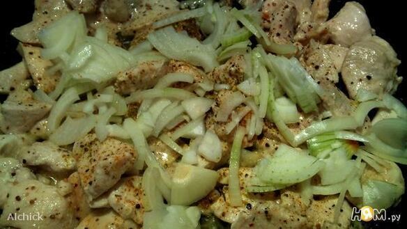 ШАГ 3. фрикасе из курицы с шампиньонами