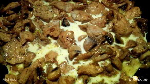 ШАГ 5. фрикасе из курицы с шампиньонами