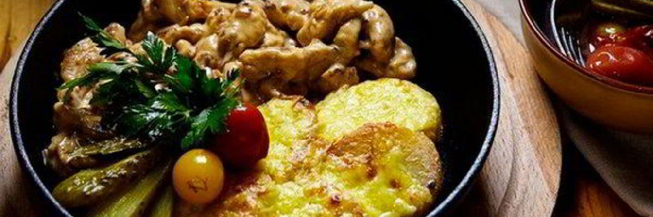 Куриное фрикасе с картофелем