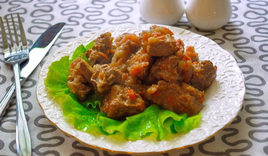 Рецепт мясное рагу с баклажанами