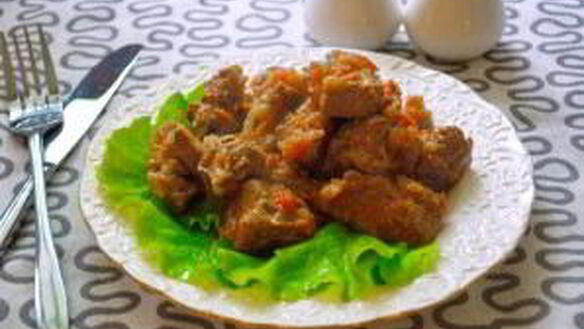 ШАГ 6. мясное рагу с баклажанами