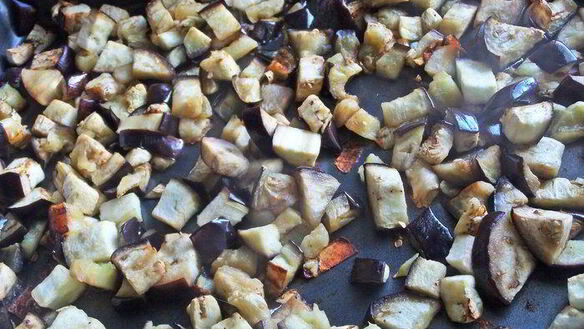 ШАГ 4. овощное рагу на основе запеченных баклажанов и перцев