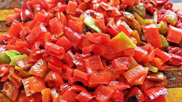 ШАГ 8. овощное рагу на основе запеченных баклажанов и перцев