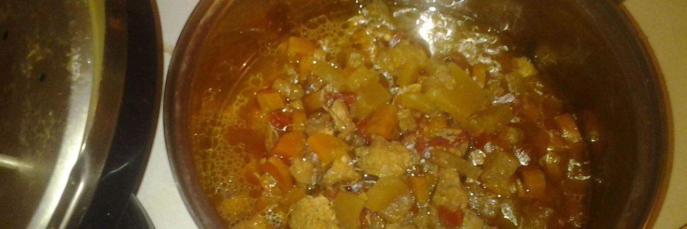 Овощное рагу с курицей в мультиварке