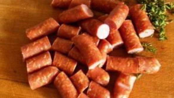 ШАГ 5. овощное рагу с охотничьими колбасками