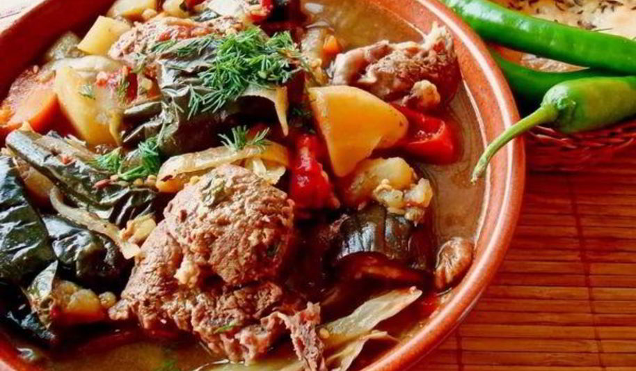 Рецепт овощное рагу с жирной бараниной