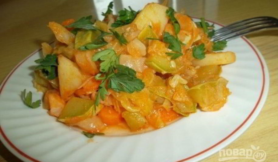 Рецепт овощное рагу в казане